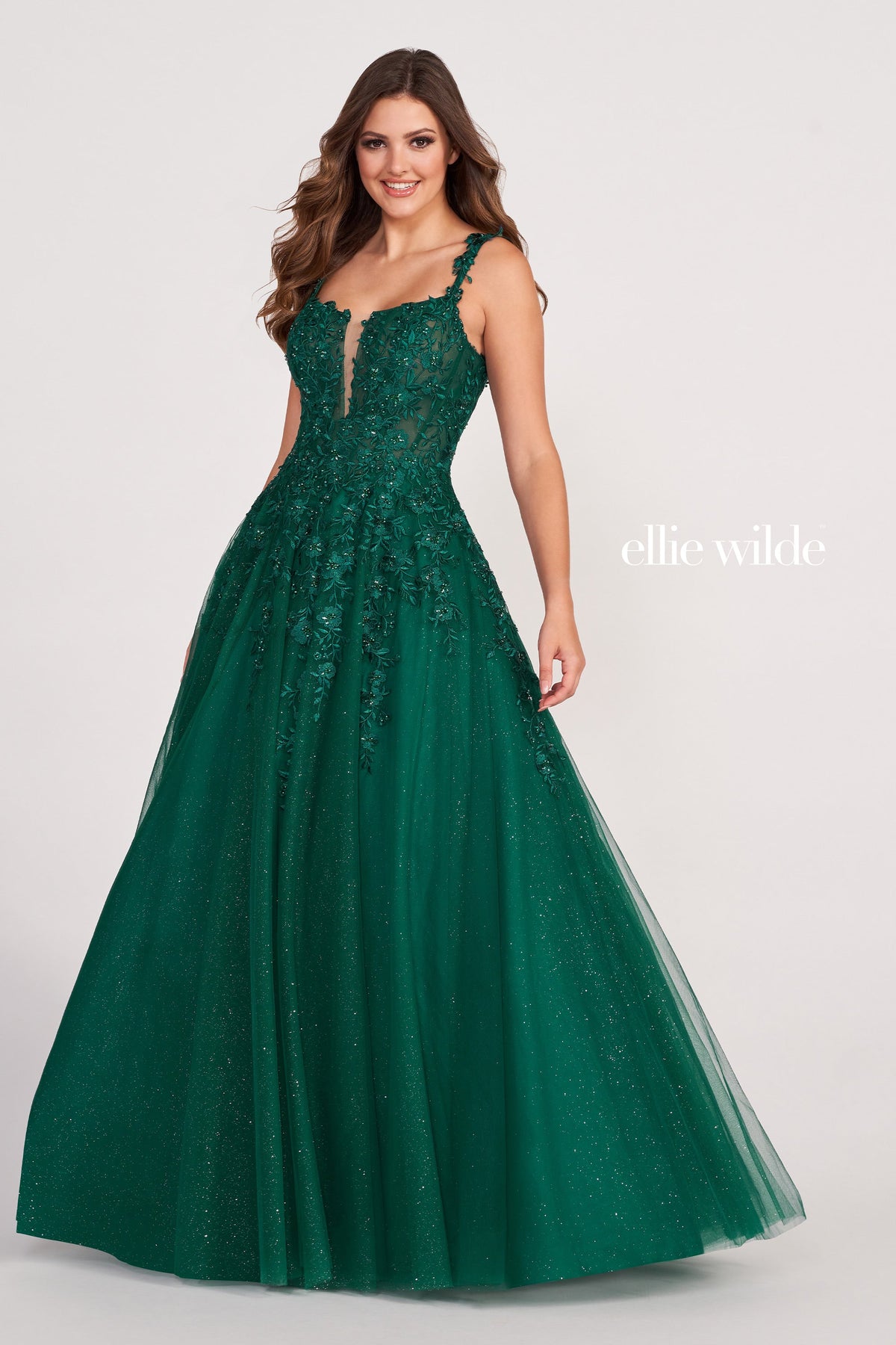 Ellie Wilde EW120014 - Lace Applique Prom Dress