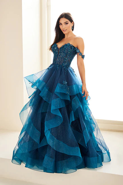 Ellie Wilde EW35084 - Glitter Floral Ballgown