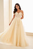 Ellie Wilde EW35101 - Off-Shoulder Slit  A-Line Prom Dress