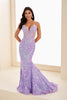 Ellie Wilde EW36003 - Cutout Back Sequin Mesh Prom Dress