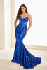 Ellie Wilde EW36003 - Cutout Back Sequin Mesh Prom Dress