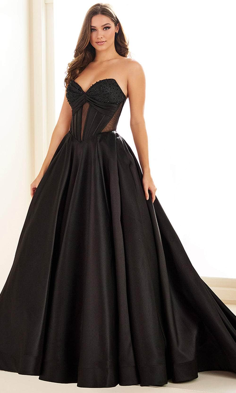 Ellie Wilde EW36025 - Strapless Illusion Cutout Prom Gown