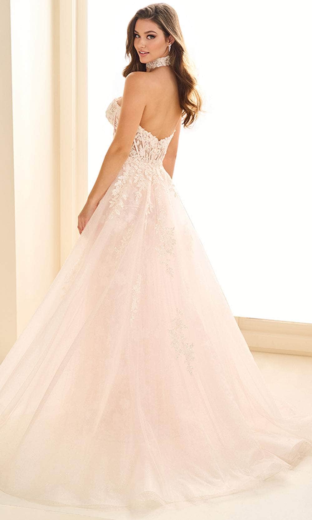 Ellie Wilde EW36028 - Strapless 3D Floral Lace Prom Gown
