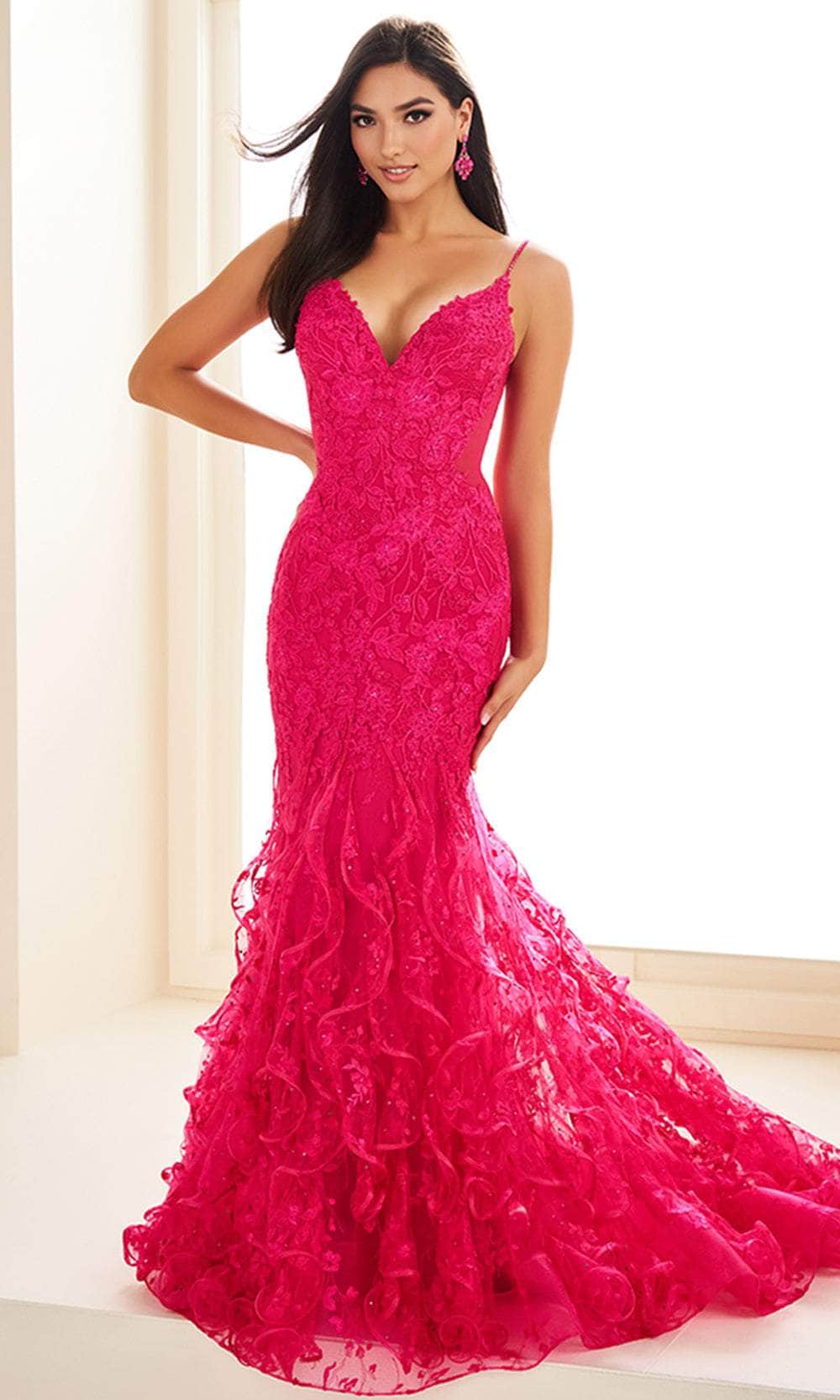 Ellie Wilde EW36041 - Cutout Back Embroidered Prom Gown