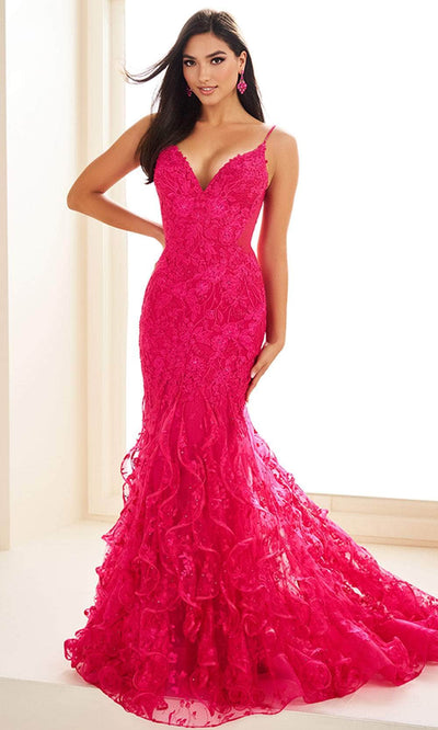 Ellie Wilde EW36041 - Cutout Back Embroidered Prom Gown