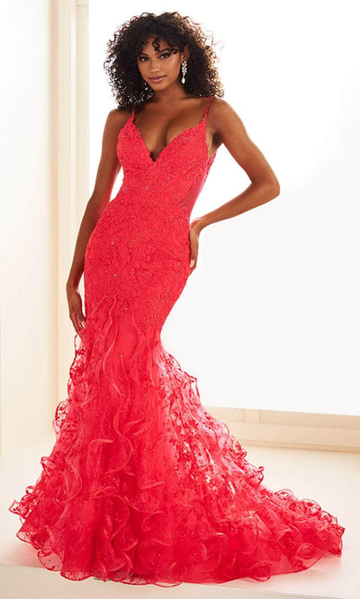 Ellie Wilde EW36041 - Cutout Back Embroidered Prom Gown