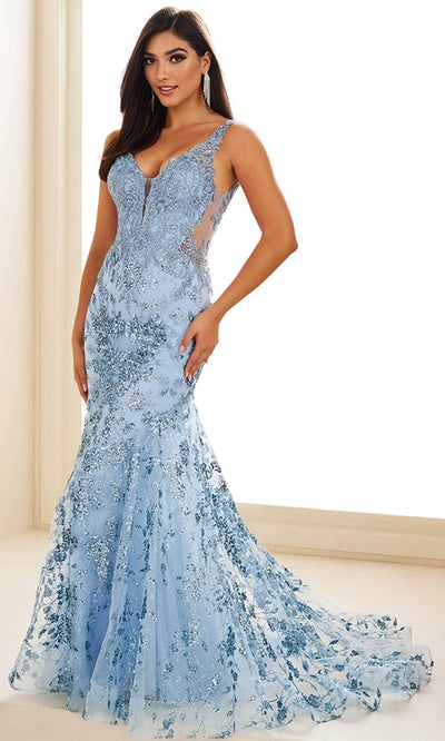 Ellie Wilde EW36074 - Sequin Lace Cutout Back Prom Gown