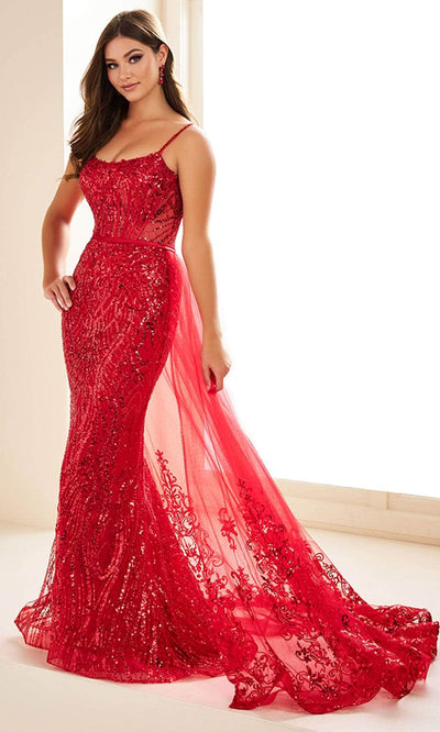 Ellie Wilde EW36075 - V-Back Sequin Embroidered Prom Gown