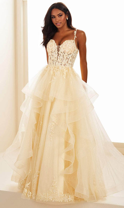 Ellie Wilde EW36081 - Plunging Sweetheart Ruffled Prom Gown