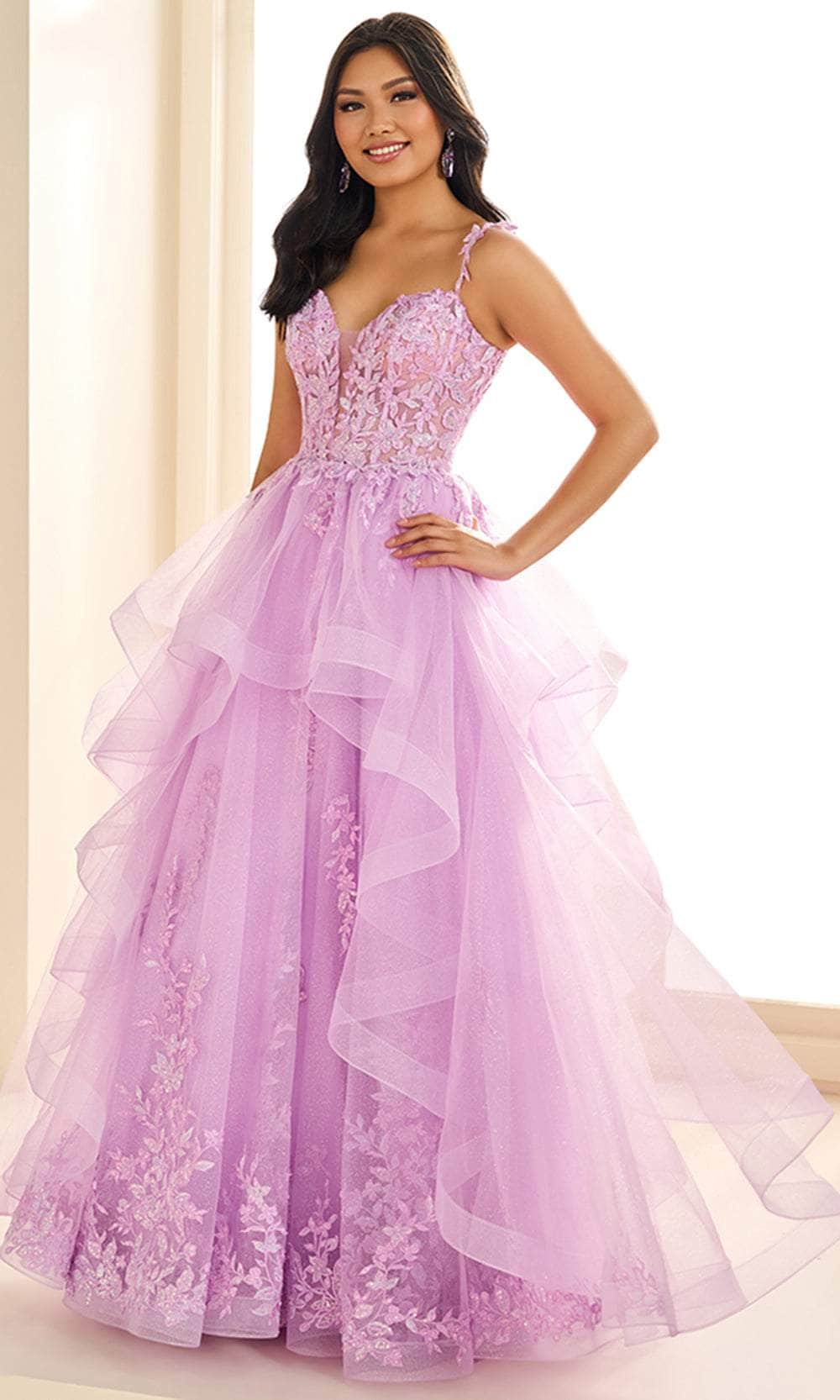 Ellie Wilde EW36081 - Plunging Sweetheart Ruffled Prom Gown