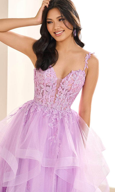 Ellie Wilde EW36081 - Plunging Sweetheart Ruffled Prom Gown