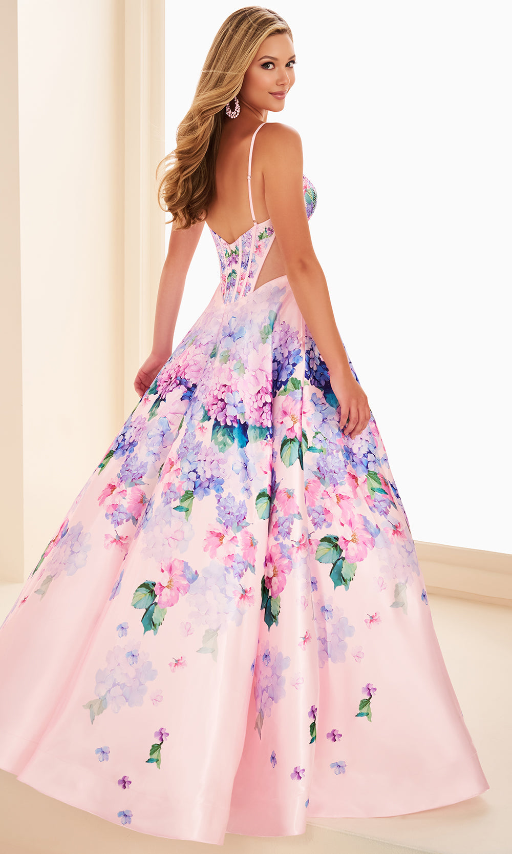 Ellie Wilde EW37004 - Sweetheart Multicolor Floral Print Gown Prom Dresses