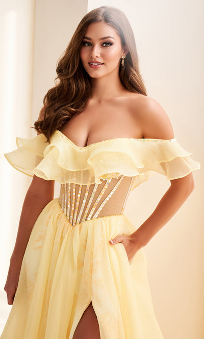 Ellie Wilde EW37029 - Sweetheart Printed Satin Ballgown Ball Gowns