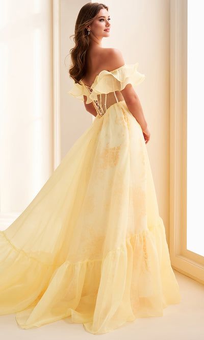 Ellie Wilde EW37029 - Sweetheart Printed Satin Ballgown Ball Gowns