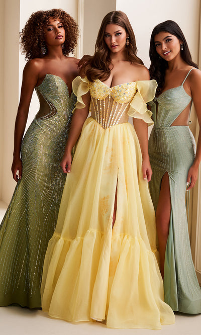 Ellie Wilde EW37029 - Sweetheart Printed Satin Ballgown Ball Gowns