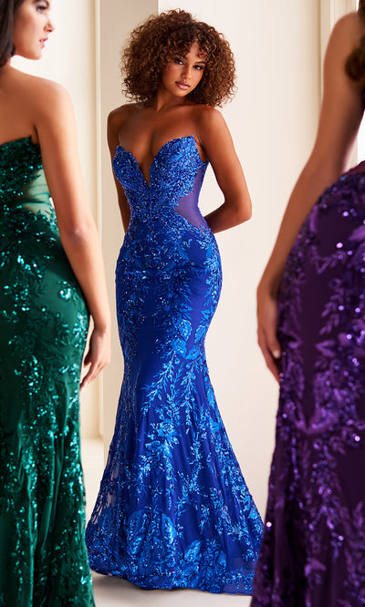 Ellie Wilde EW37042 - Sequin Lace Mermaid Prom Dress Prom Dresses