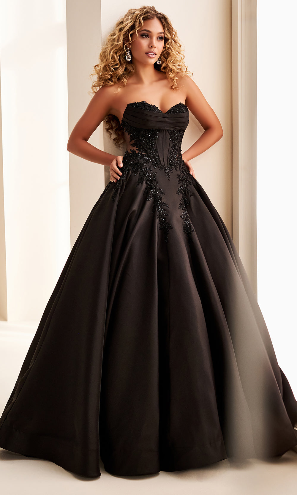 Ellie Wilde EW37082 - Sweetheart Neckline Basque Ballgown Prom Dresses