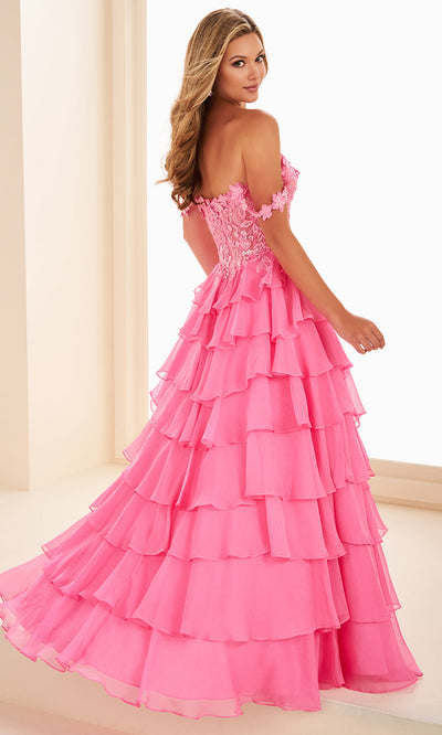 Ellie Wilde EW37108 - Floral Lace Sweetheart Tiered Dress Prom Dresses