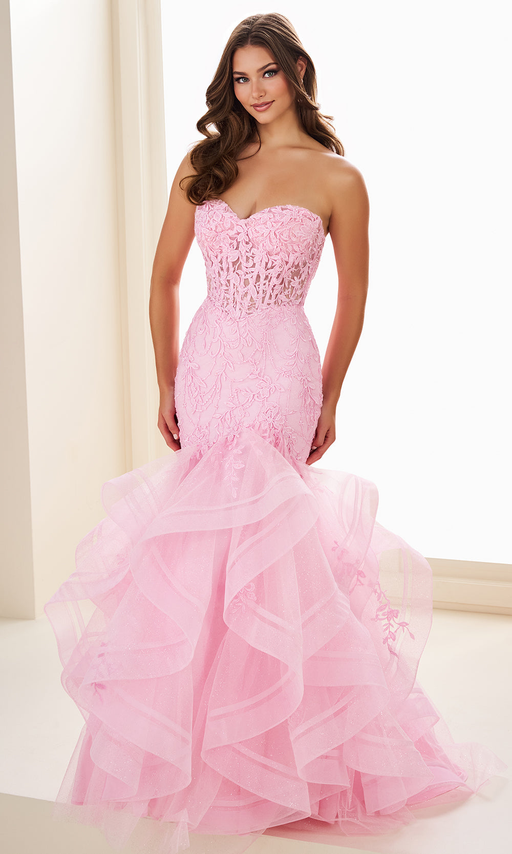 Ellie Wilde EW37113 - Sweetheart Layered Ruffle Dress Prom Dresses