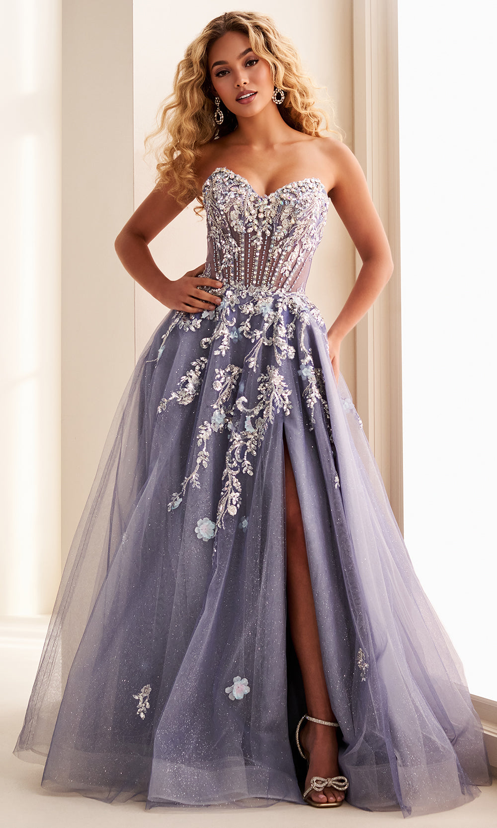 Ellie Wilde EW37119 - Sweetheart Beaded Tulle A-Line Gown Prom Dresses
