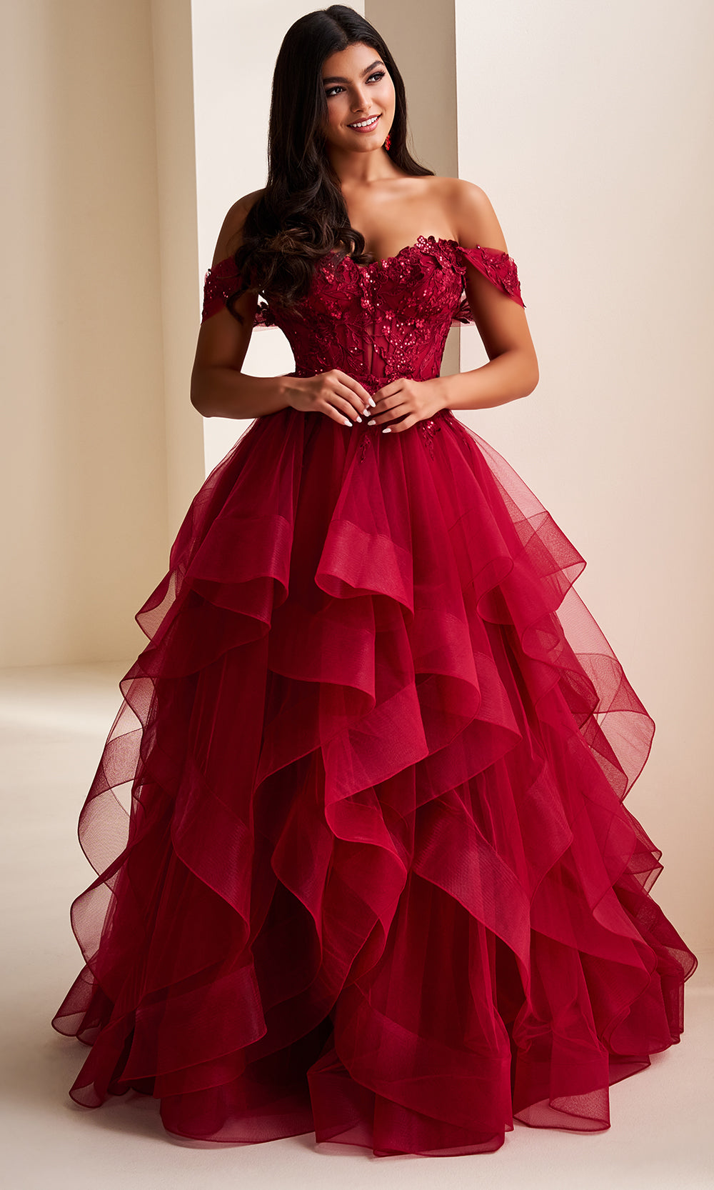 Ellie Wilde EW37201 - Detachable Overskirt Sweetheart Embroidered Dress Prom Dresses