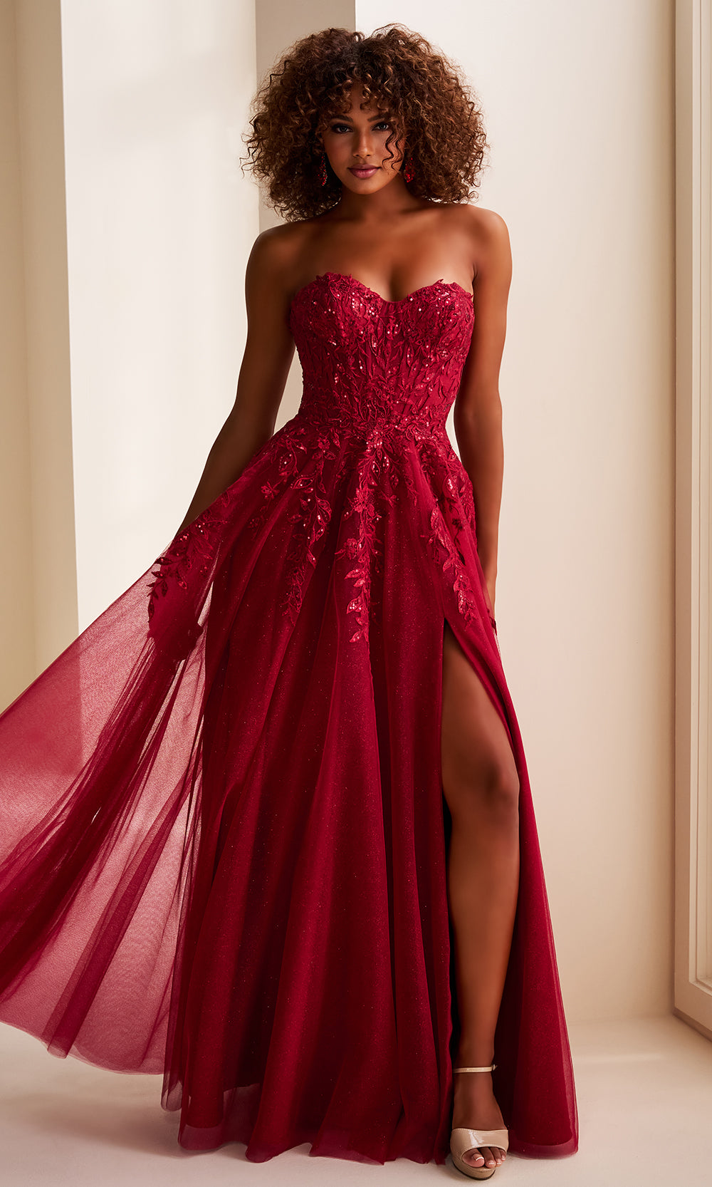 Ellie Wilde EW37208 - Glitter Tulle Sweetheart Embellished Dress Prom Dresses