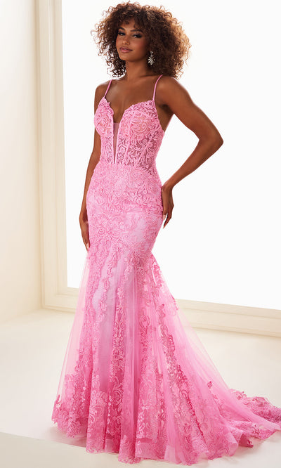 Ellie Wilde EW37209 - Spaghetti Strap Lace Embroidered Dress Prom Dresses