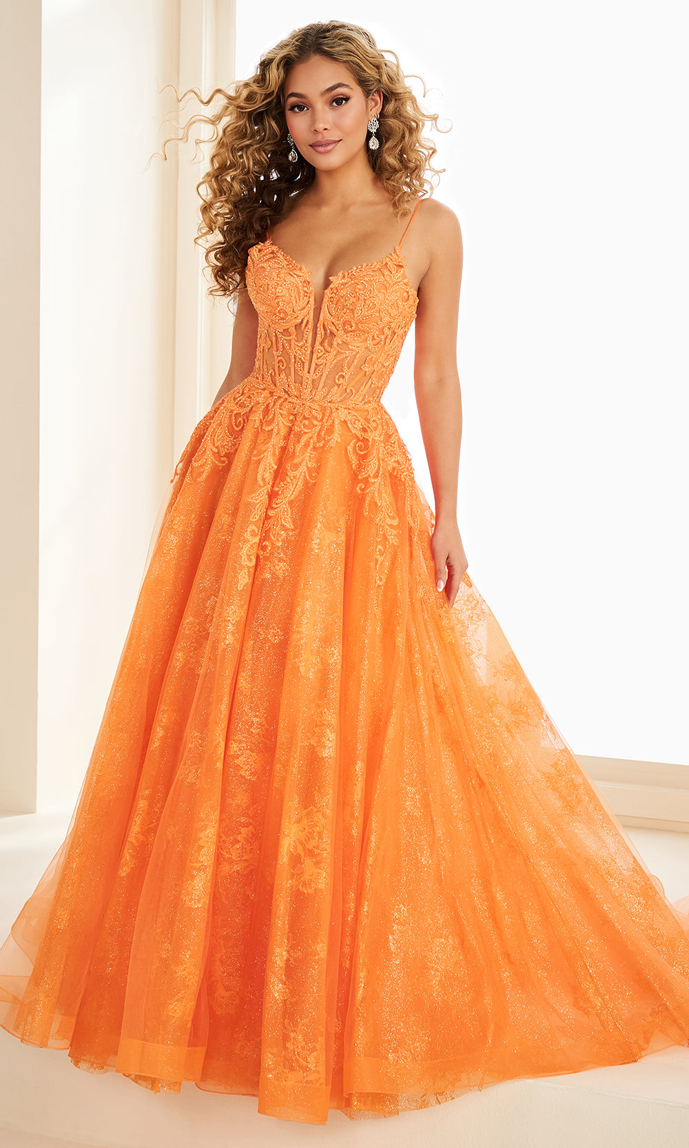 Ellie Wilde EW37210 - Sparkling Lace Applique Sleeveless Prom Gown Prom Dresses