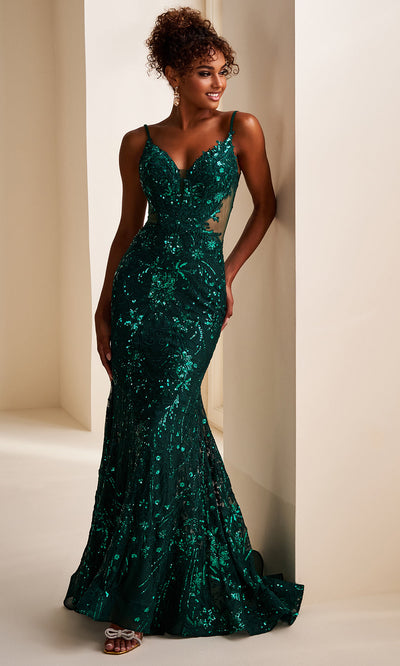 Ellie Wilde EW37227 - Sequin Detailing Sleeveless Mermaid Dress Prom Dresses
