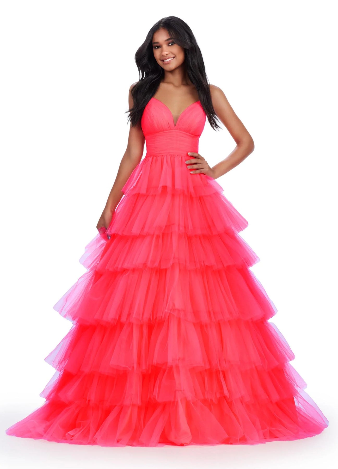 Ashley Lauren 11622 - Tiered A-Line Prom Dress
