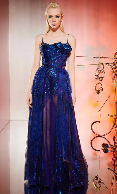 MNM Couture E0049 - A-Line Skirt Embellished Sleeveless Gown Prom Dresses