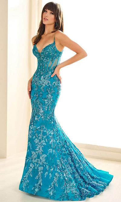 Ellie Wilde EW36003 - Cutout Back Sequin Mesh Prom Dress