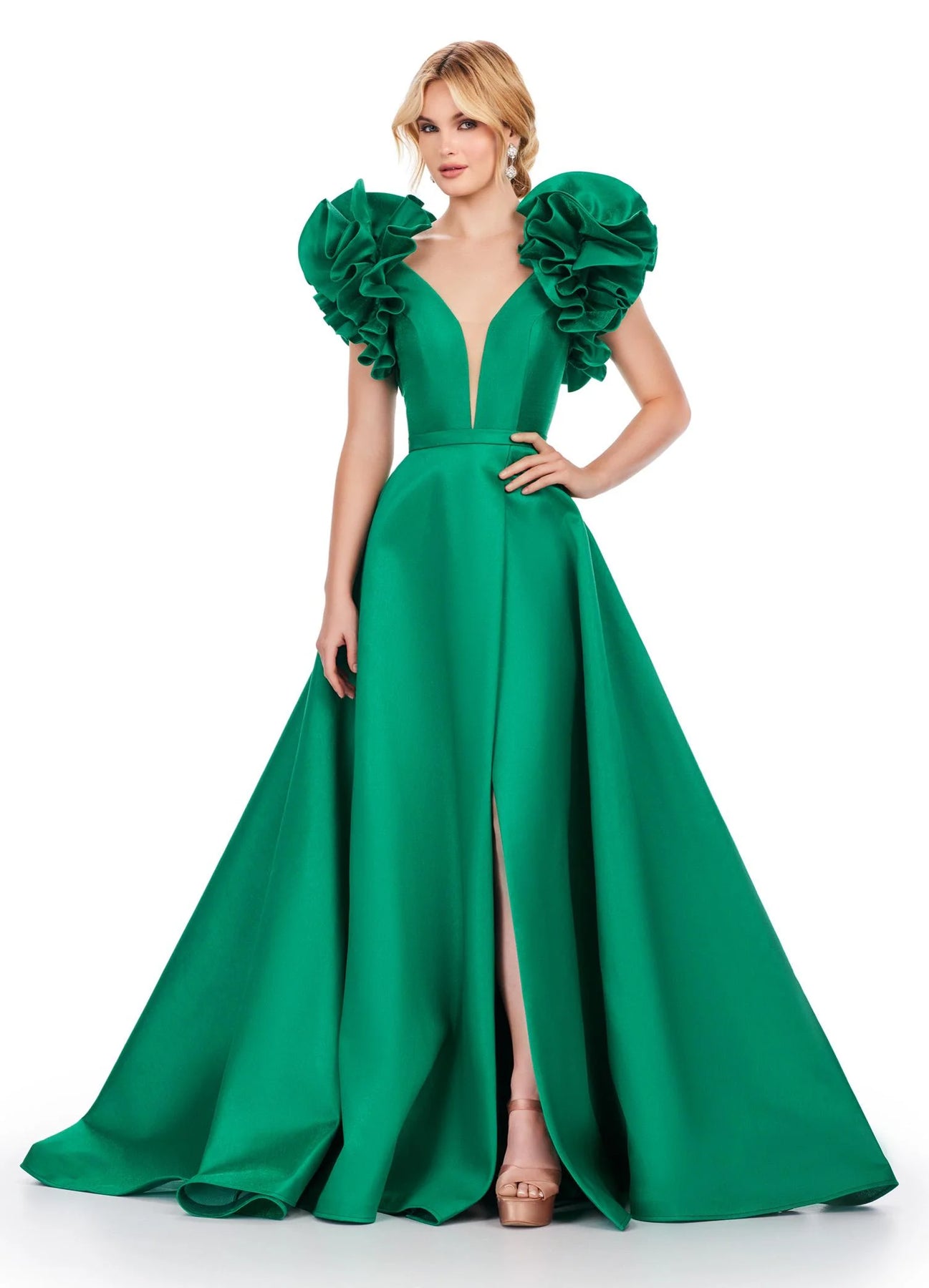 Ashley Lauren 11610 - Oversized Ruffle Prom Dress