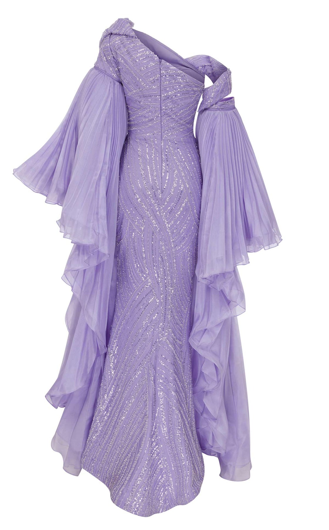 MNM Couture F02816A - Beaded Front Slit Evening Gown