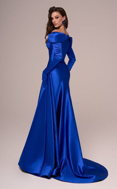 MNM Couture F02851 - Straight Off Shoulder Evening Gown