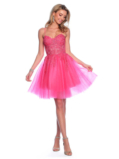 Dave & Johnny 11206 - Sweetheart A-Line Cocktail Dress