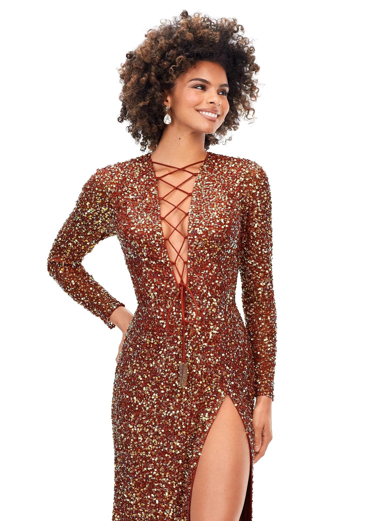 Ashley Lauren 11241 - V-Neck Gown
