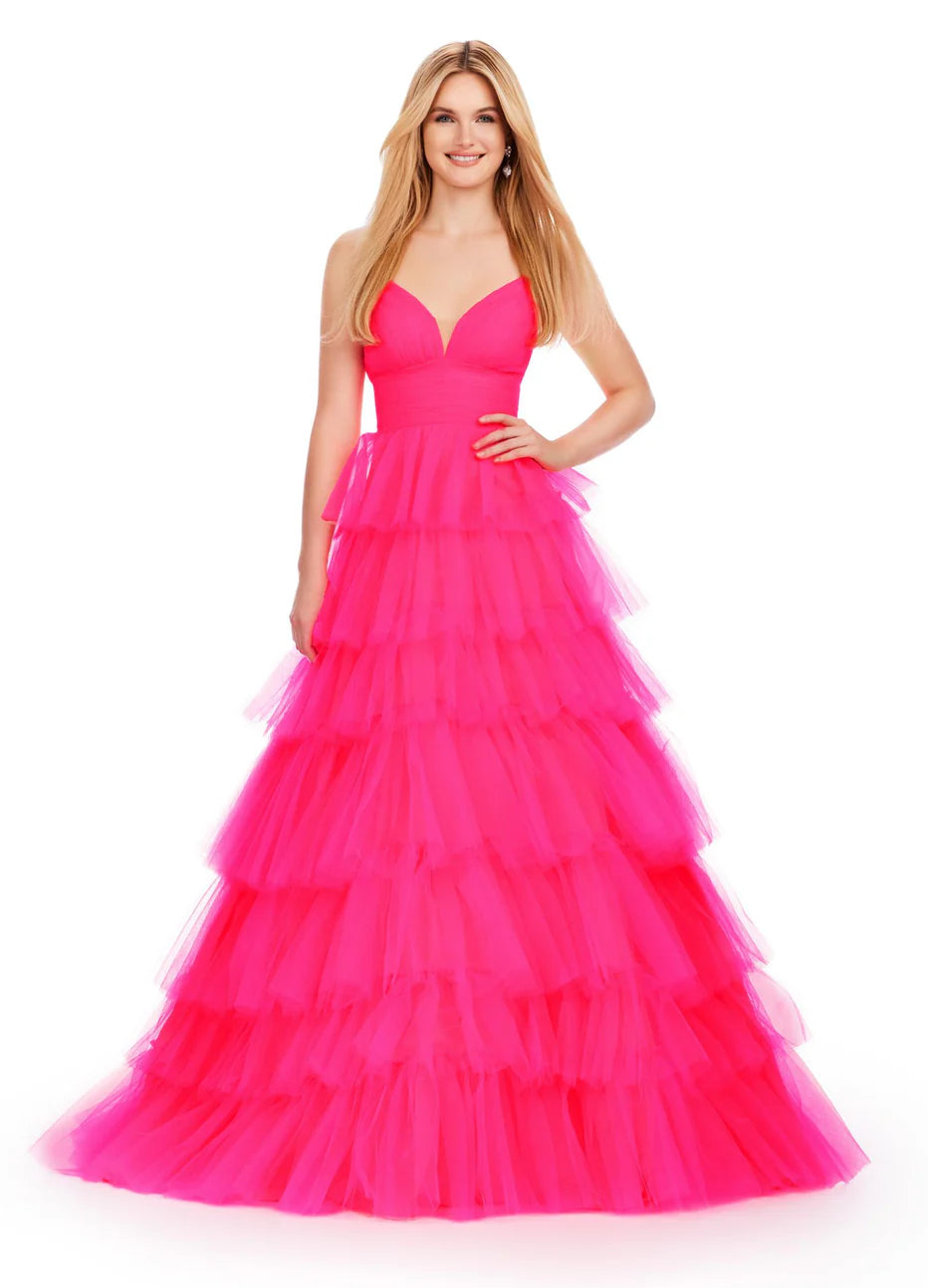 Ashley Lauren 11622 - Tiered A-Line Prom Dress