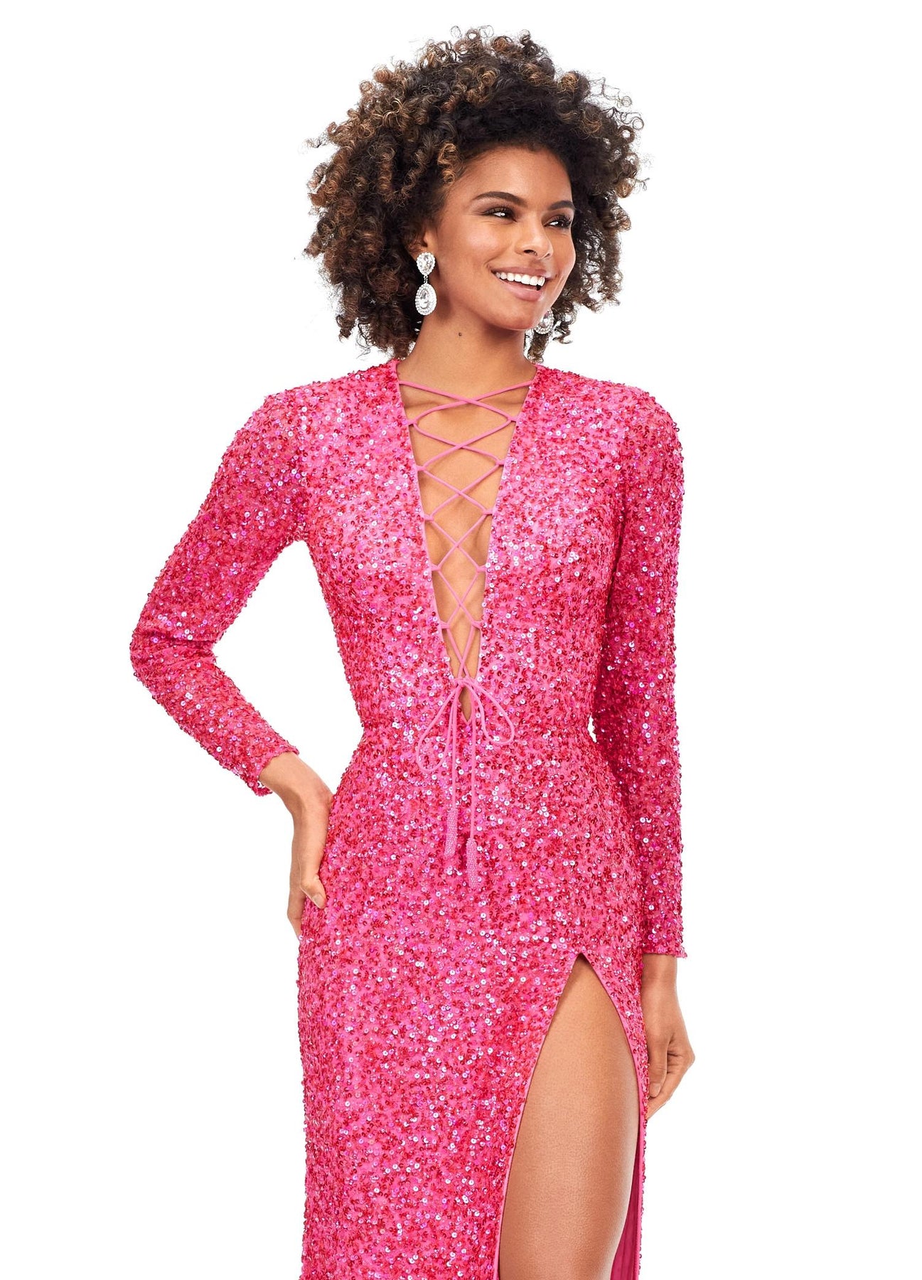 Ashley Lauren 11241 - V-Neck Gown