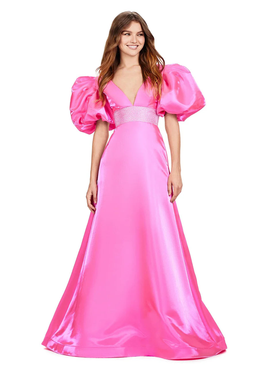 Ashley Lauren 11378 - Oversized Sleeves Gown