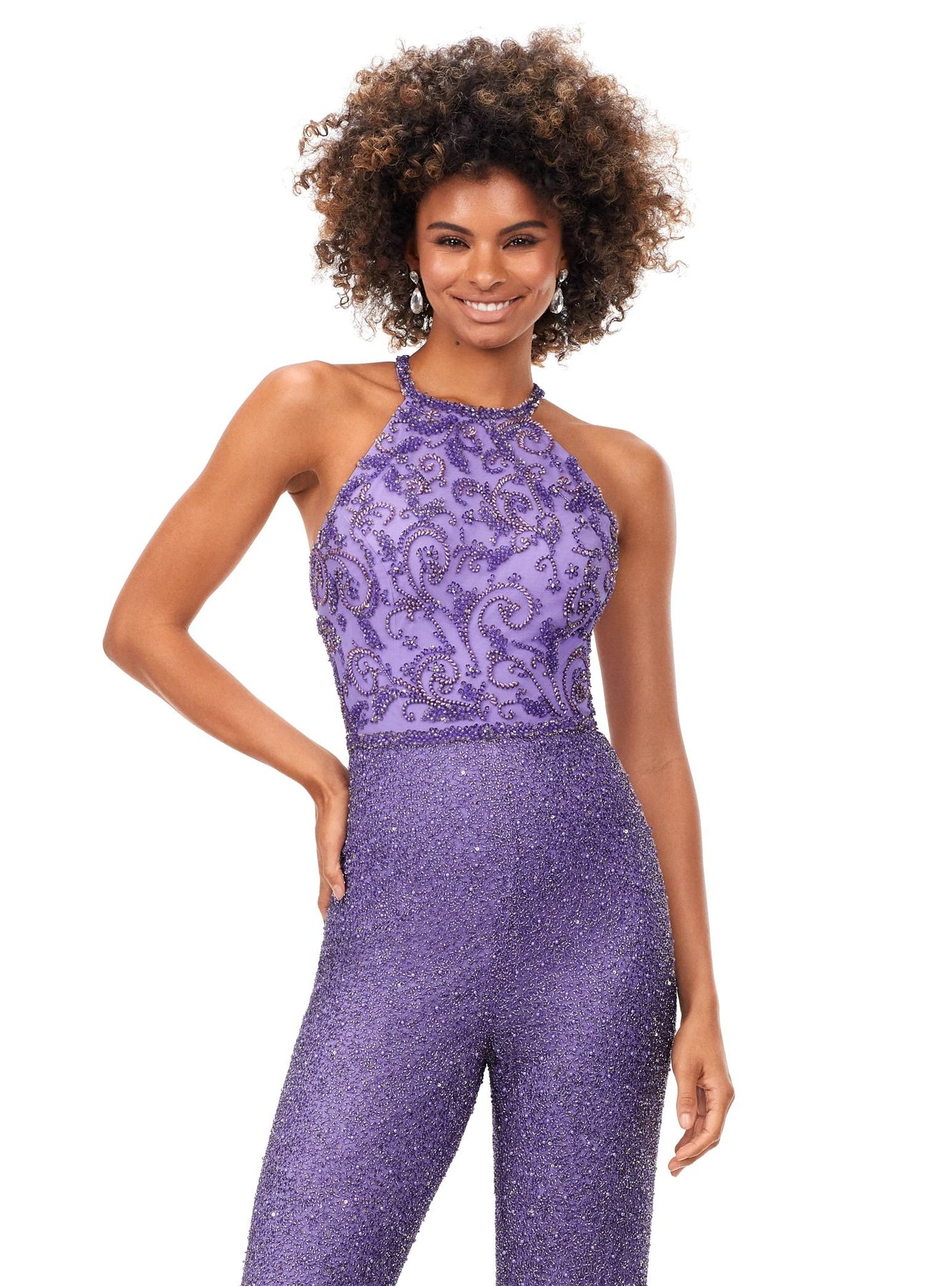 Ashley Lauren 11339 - Halter Jumpsuit