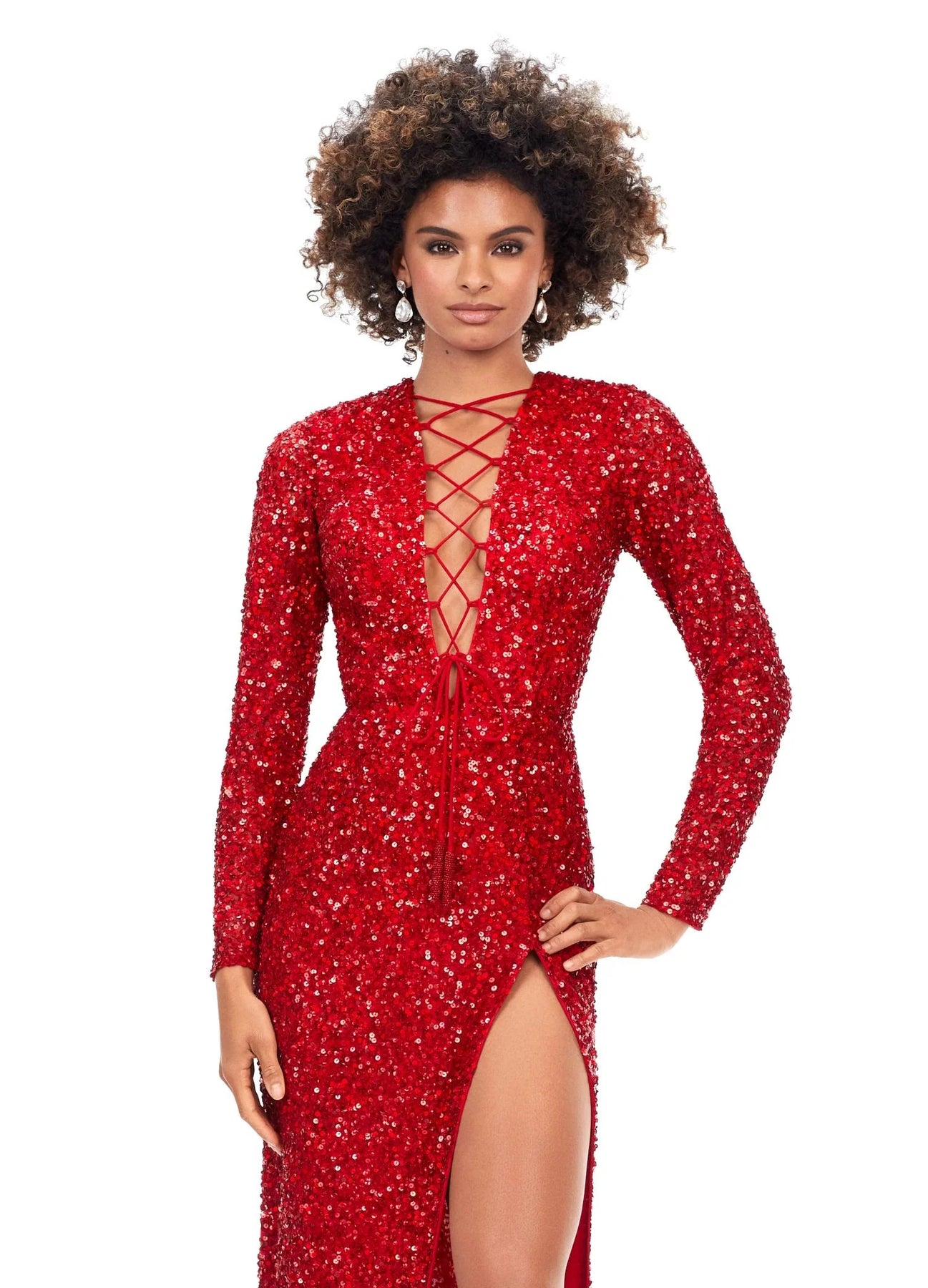 Ashley Lauren 11241 - V-Neck Gown