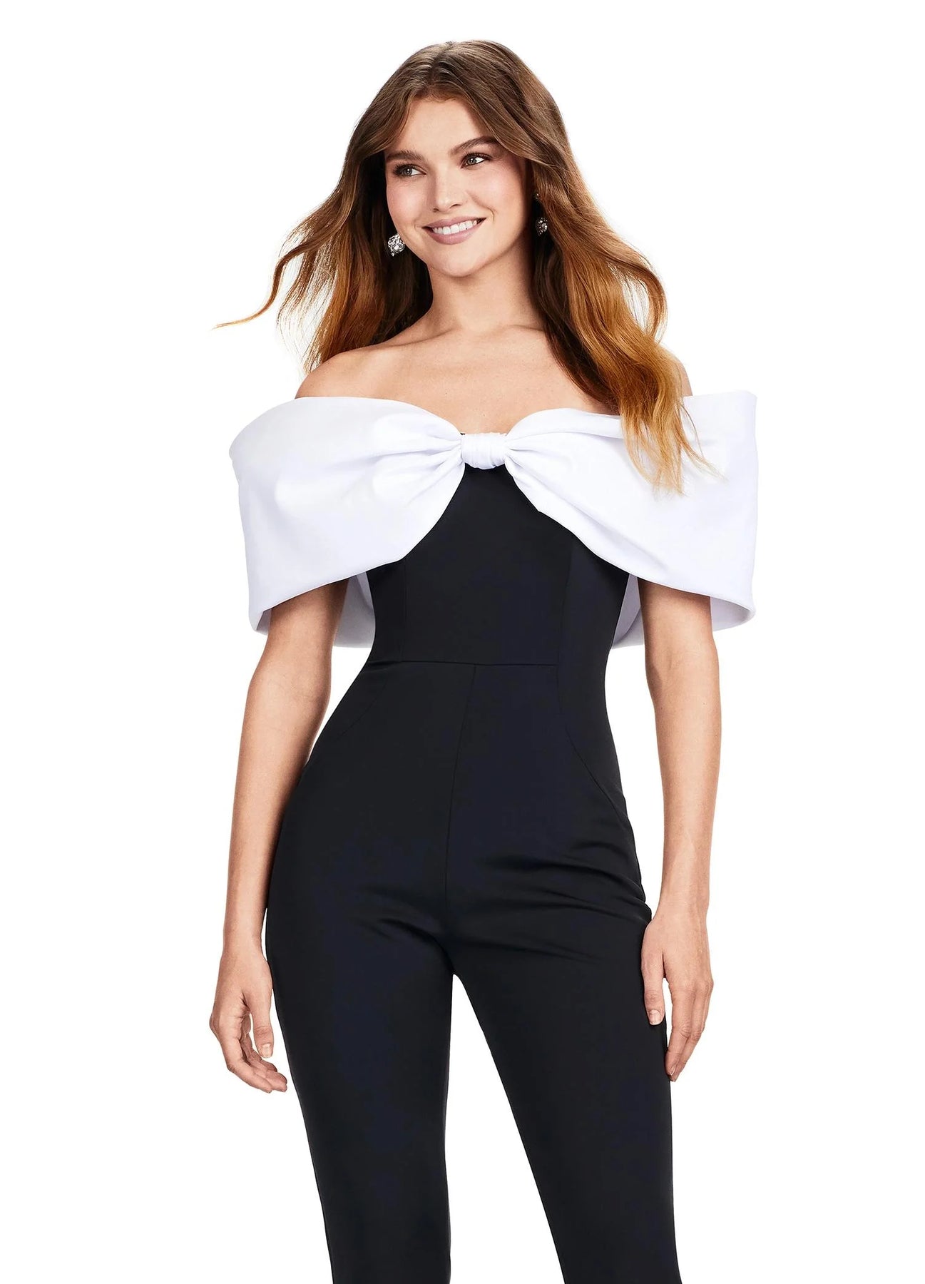 Ashley Lauren 11414 - Off Shoulder Jumpsuit