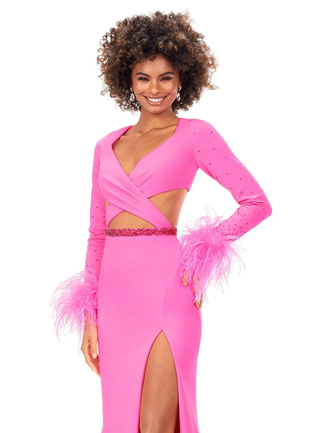 Ashley Lauren 11308 - V-Neck Dress
