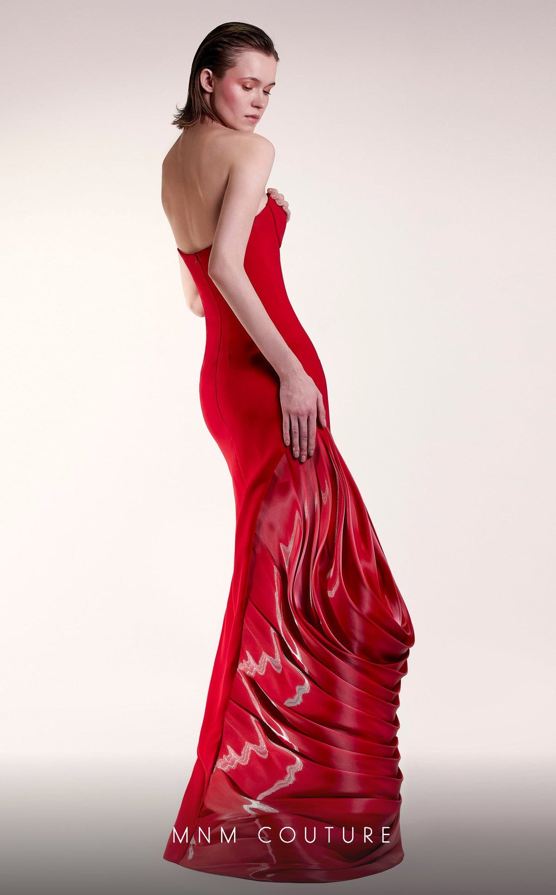 MNM Couture G1407 - Sweetheart Neck Ruffled Evening Gown