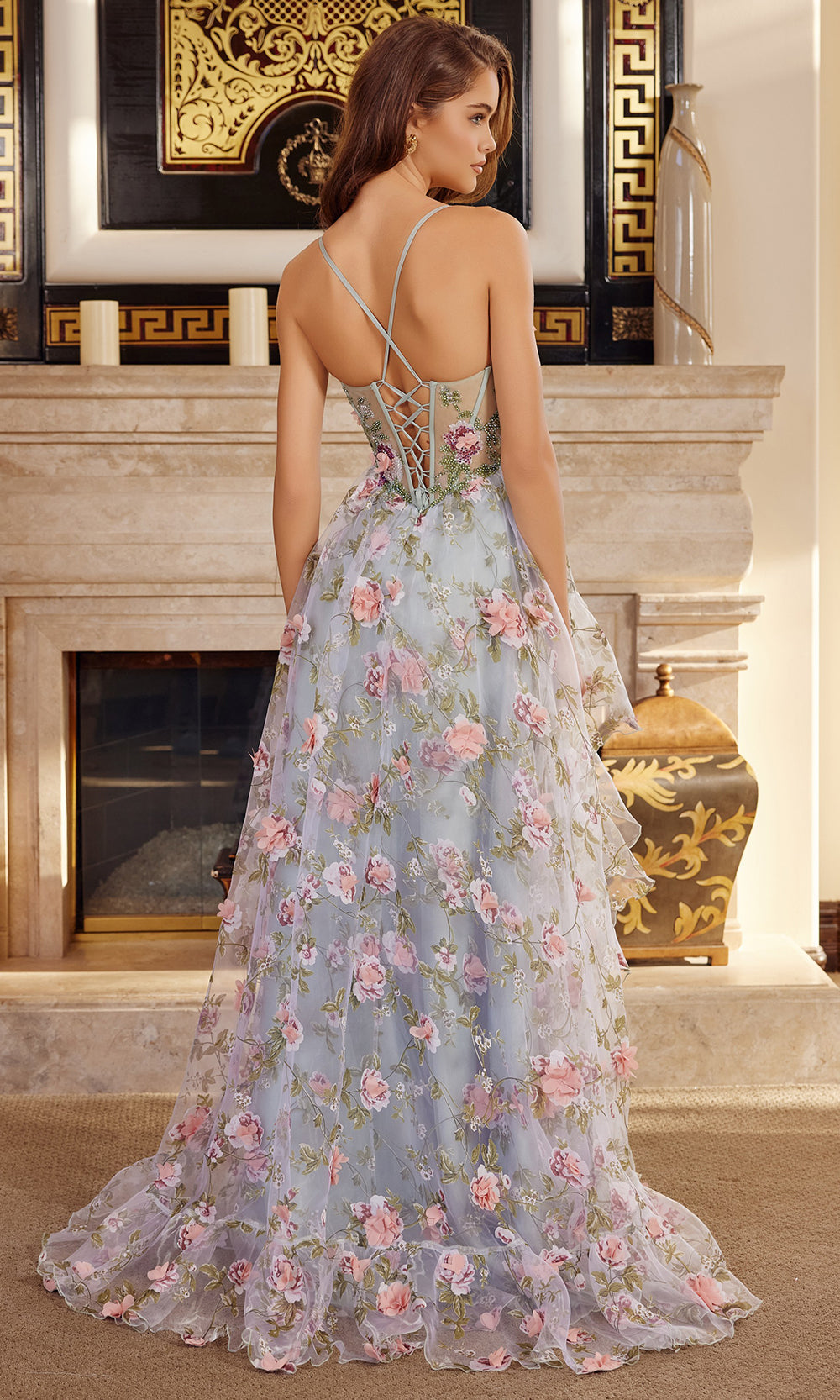 Nox Anabel G1783 - Spaghetti Strap High Low Formal Gown Prom Dresses