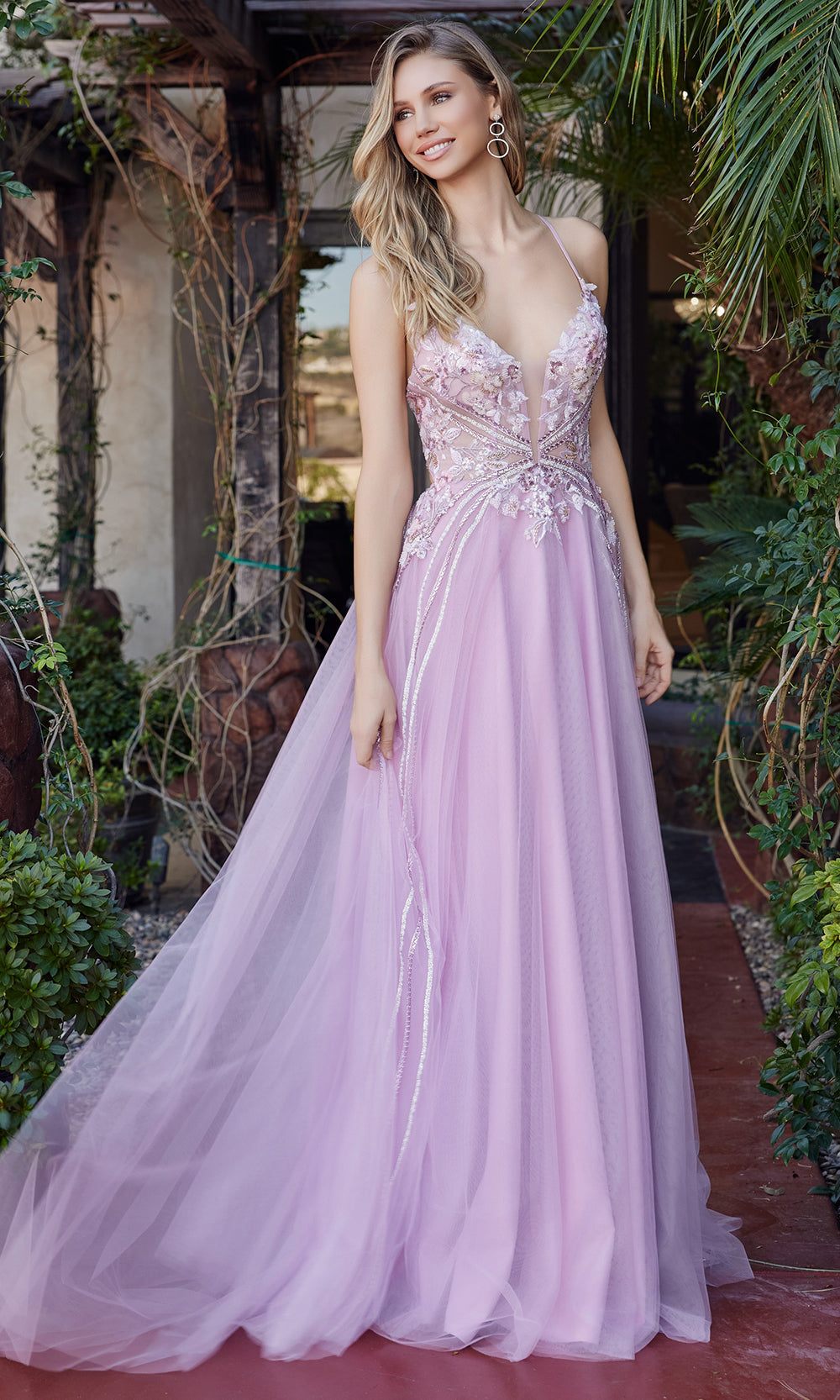 Nox Anabel G1795 - Formal Prom Gown with Detailed Embellishment Prom Dresses