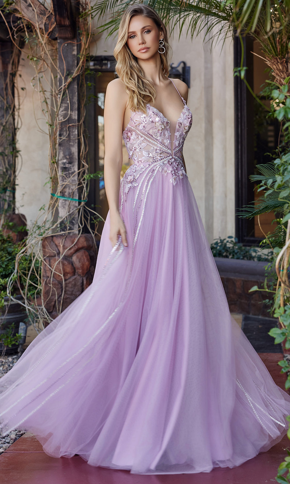 Nox Anabel G1795 - Formal Prom Gown with Detailed Embellishment Prom Dresses