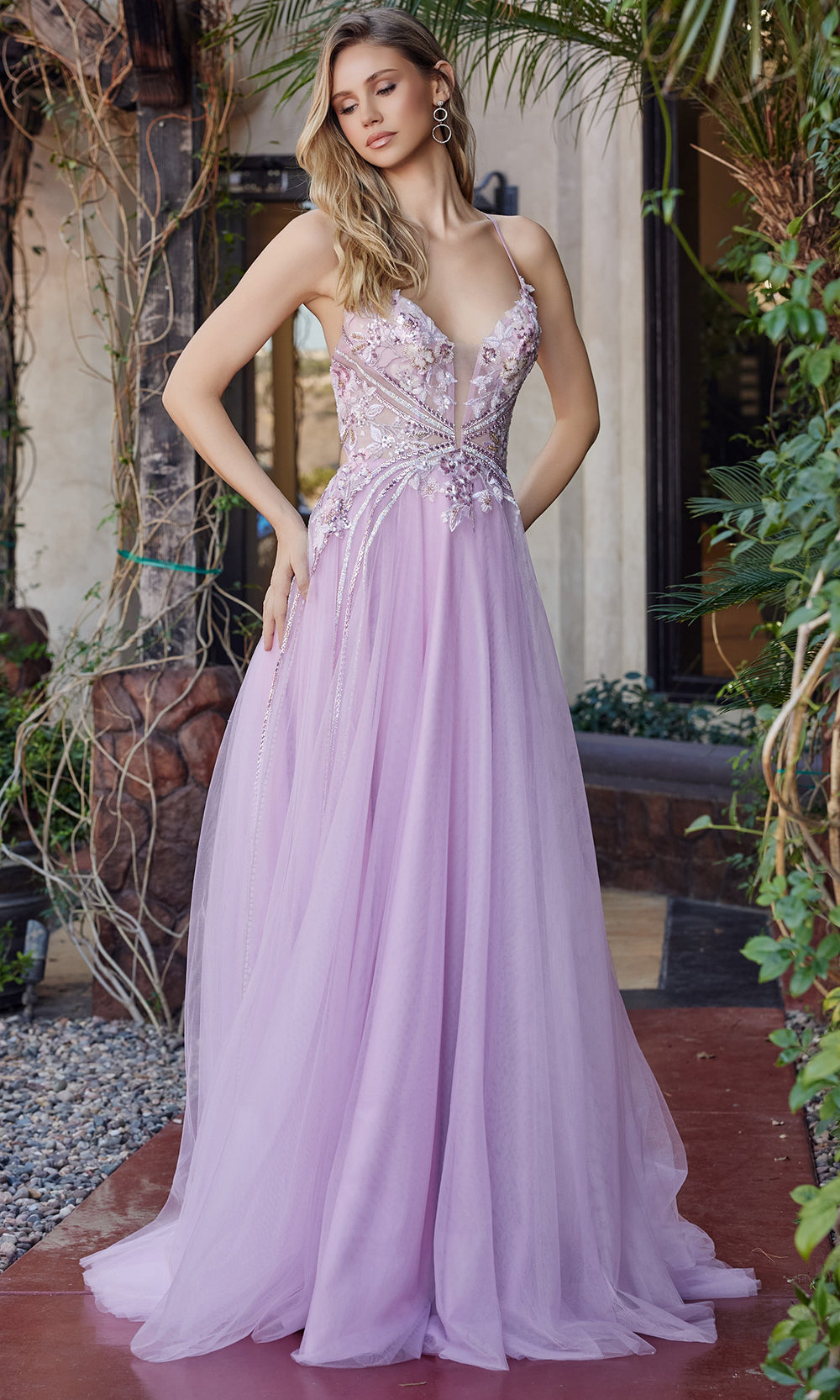 Nox Anabel G1795 - Formal Prom Gown with Detailed Embellishment Prom Dresses