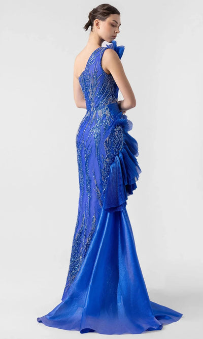MNM Couture G1933 - Dramatic Pleated Ruffle Evening Gown Evening Dresses